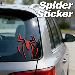 New 3D Spider Car Sticker, Multi-Color Options, Creative Body Decoration, Door Tail Modification, Scratch Cover, Universal Car Decal