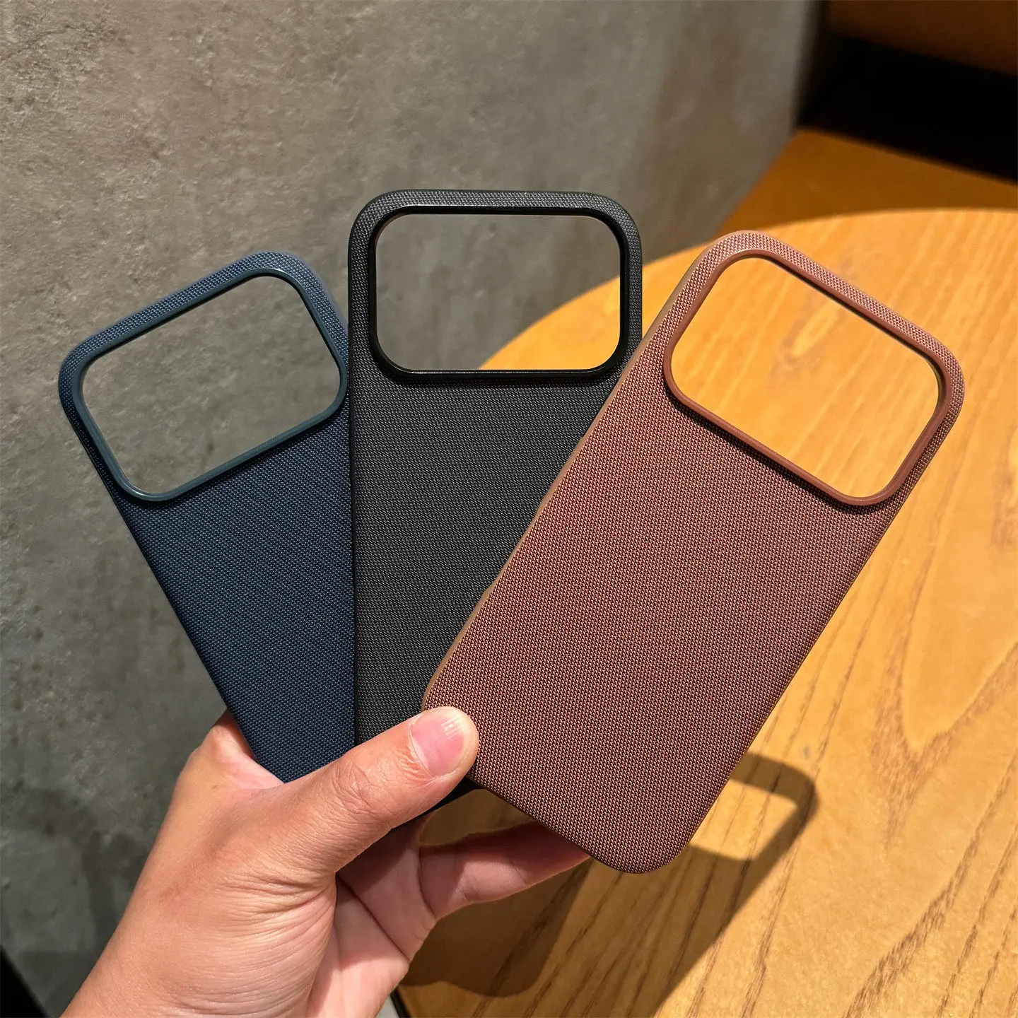 Protective Cellphone Shell for iPhone 17 Pro Max/17 Pro/16 Pro Max/15/14/13, Shockproof Protective Casing, Premium Tech Fabric Phone Accessory, Magnetic, Finger-Resistant, Full Cover Camera Cutout