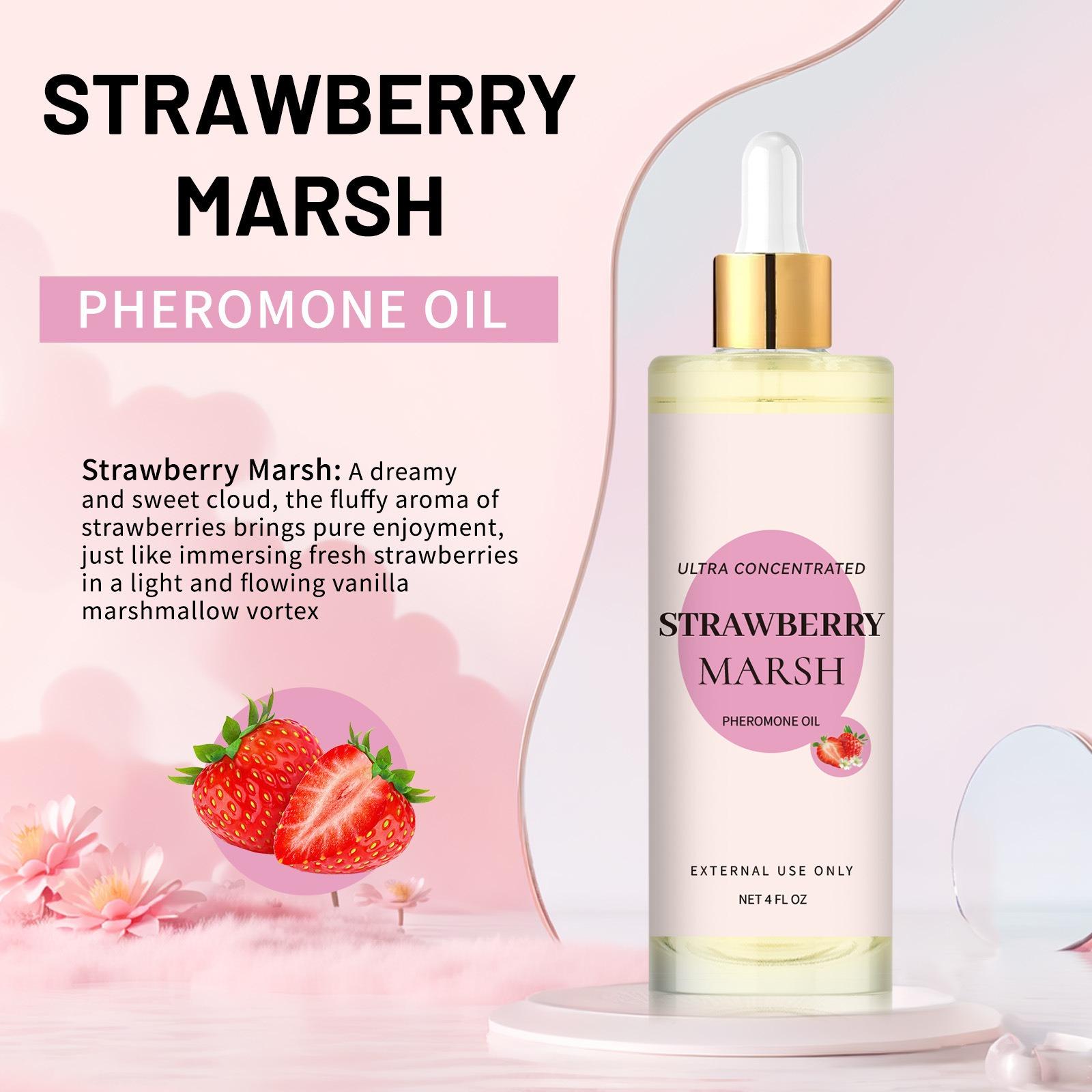 Strawberry Marshmallow Perfume Oil 120ml Floral Fragrance Natural Light Scent Long Lasting Women's Perfume for Daily Use Aroma Enhancer - Facial
