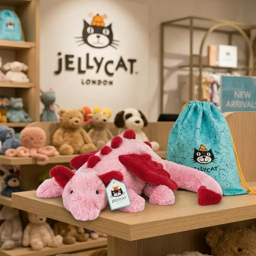 JellycatDragon Heart Dragon Plush Doll- 50cm Ultra Soft Fantasy Dragon Plush Toy, Cuddly Collectible Gift for Kids & Adults, Multiple Color Options