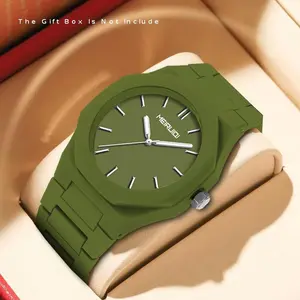 Men's Watch Simple Green Fashionable Versatile Suitable For All Ages Gift Boxed With Adjustment Tool No Need To Worry About Size