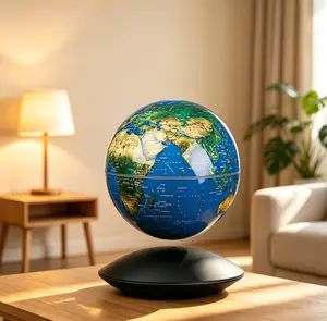 Magnetic Levitation Floating Globe Lamp,360° Spinning Desk Lamp,RGB Colored Changing Night Light,Adult Desk Ornament,Unique Tech Gifts For Men ,Novelty Educational Tech Present for Study Living Room Office Desk Decor