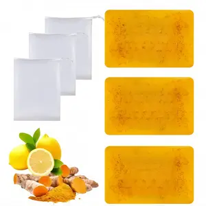 Lemon Turmeric  Kojic Acid Soap - Gentle Dark Spot Remover for Face Acne Cleanser Cream Cleansing turmeric soap Face Facial Skincare Radiant Comfort and Body Soap