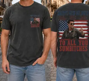 Happy 4th Of July To All You Sumbitches T-shirt, Maverick Tom Cruise Vintage America Tank Top, Retro USA Fighter Shirt