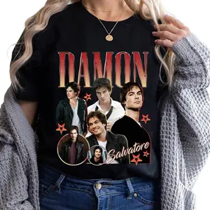 Damon Salvatore The Vampire Diaries Shirt, Gift for fan