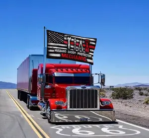 Mechanic American Flag Design Outdoor Yard Garden Flag Double Sided Weather Resistant