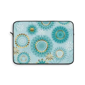 Floral Laptop Sleeve, Stylish Computer Case for Women, Art Print MacBook Case, Cute Gift for Students, Flower Design Tech Sleeve