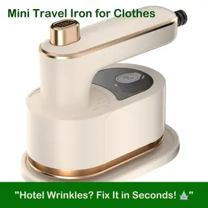 Mini Travel Iron for Clothes, Portable Handheld Iron Steam with Dry And Wet Ironing for Home Business Clothing(50ml Water,40W)
