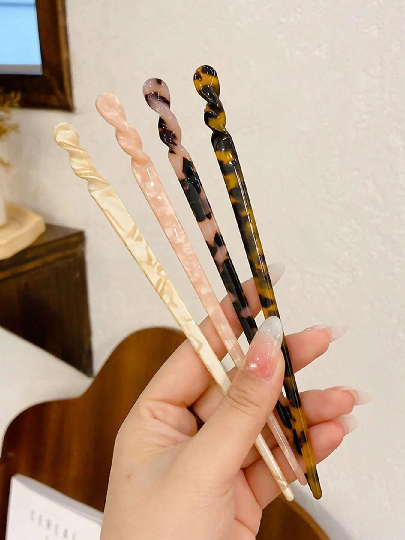 Random Pattern Hair Pin, New Chinese Style Elegant Hairpin, Fashion Hair Accessories for Women & Girls, Minimalist Headwear Suitable for Thick Hair, Decorative Hair Pins, Hair Clip, Hair Clip Set