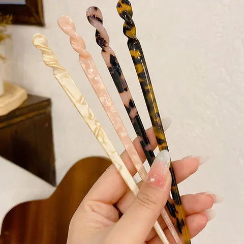 Random Pattern Hair Pin, New Chinese Style Elegant Hairpin, Fashion Hair Accessories for Women & Girls, Minimalist Headwear Suitable for Thick Hair, Hair Clip, Hair Clip Set, Fashion Hairpins