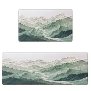 Kitchen Mats for Floor Cushioned Anti Fatigue Kitchen Rugs Sets of 2, Non Slip Waterproof Kitchen Floor Mat, Comfort Memory Foam Standing Mat for Laundry Office Sink Desk