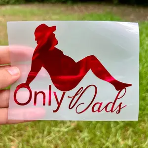 OnlyDads window decal, multiple sizes and colors, glossy and chrome finishes!