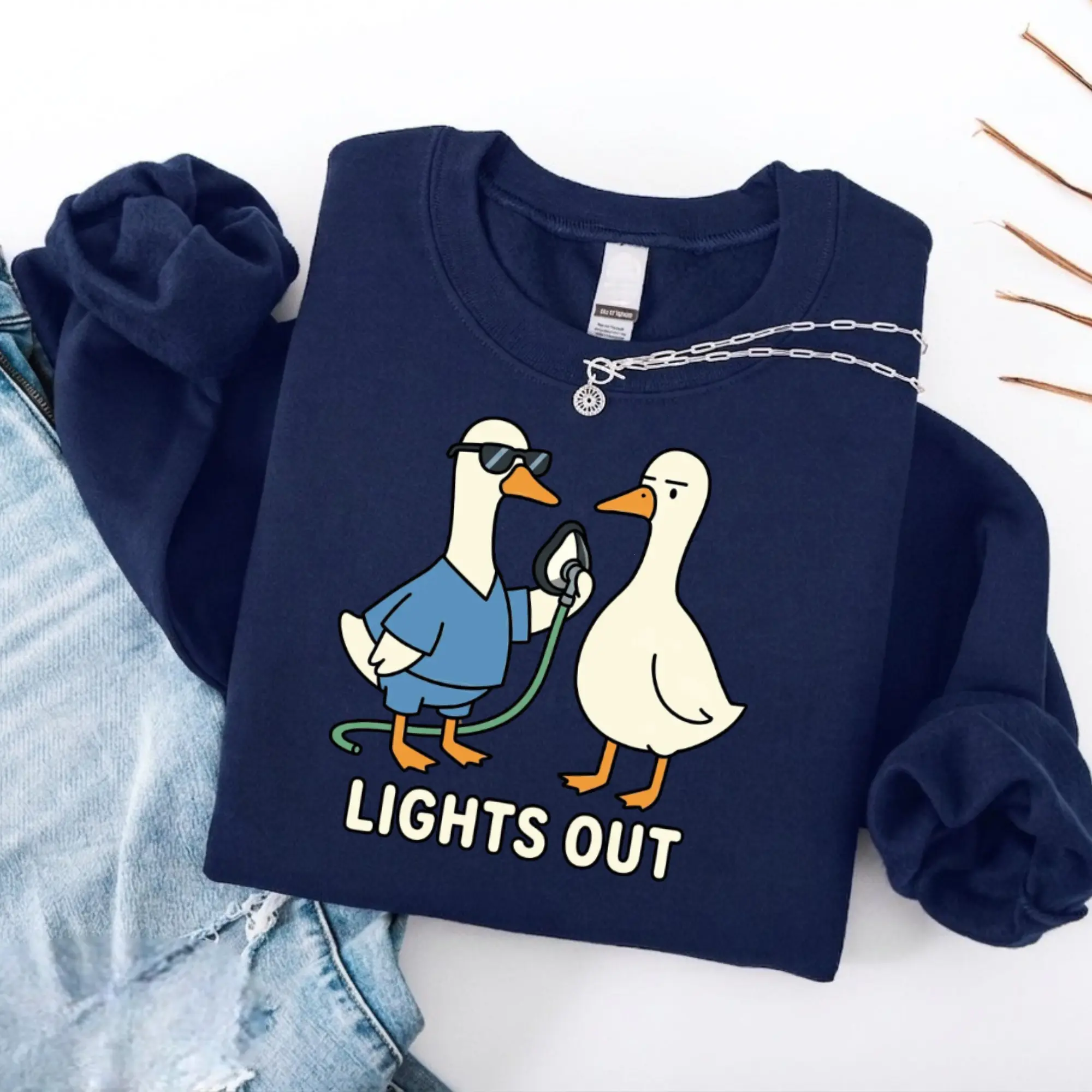 Anesthesia Doctor Goose T-Shirt, Sweatshirt or Hoodie - CRNA Anesthesiologist Nurse