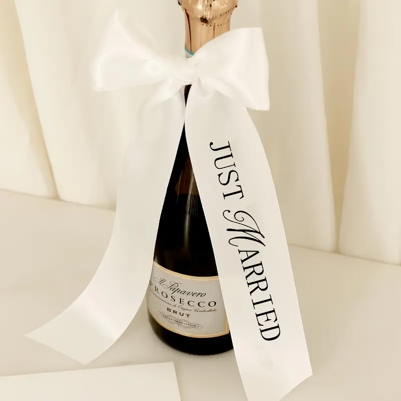 4pcs Newlywed Party Decoration Ribbon Set Bouquet Wrapping Bows Suitable for Glasses, Wine Tumblers, Bridal Arrangements, Wedding Decorations, Bridal Shower Decor, Packaging, Gift Wrapping Accessories, Gift Wrapping Supplies