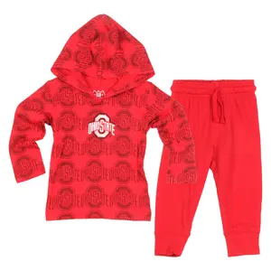 Ohio State Buckeyes Infant Allover Print Hoodie Set