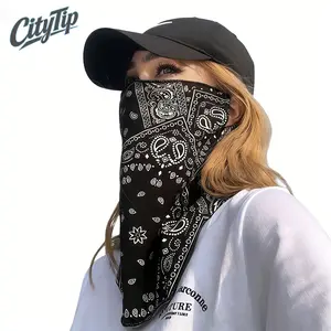 4 Pack Black Polyester Neck Gaiters, Versatile UV Sun Protection Face Coverings, Breathable Windproof Face Mask Bandana for Men Women Outdoor Biking Climbing Hiking Camping Daily Wear