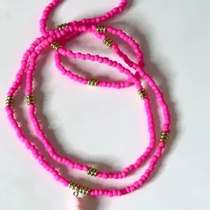 Hot pink cone waistbeads