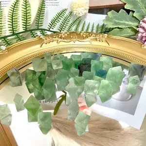 Green Flourite Diamond Shape Healing Stone About 300G From IG Crystal