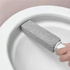 Pumice Toilet Cleaning Brush, 1 Count Lightweight Plastic Toilet Stain Bathroom Scar Cleaning Brush, Yellow Scale Powerful Pumice Brush, Bathroom Brush Cleaner, Bathroom Cleaning Tool