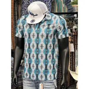 Rock And Roll Denim  RR Printed Polo Cortana Blue/White