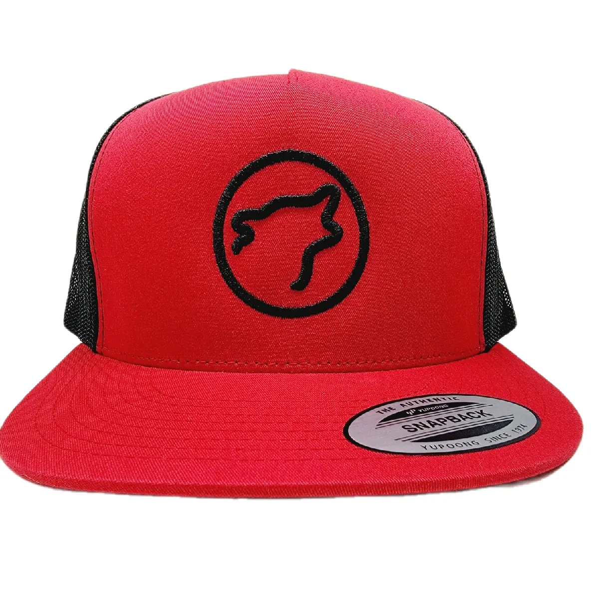 Howling Wolf Adjustable Snapback Flat Bill Mesh Classic Trucker Hat Cap