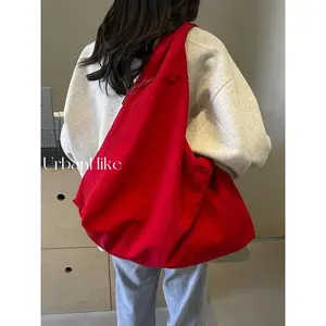 Women's Solid Color Textured Draped Tote Bag, Back To School, Large Capacity Shoulder Bag for Work & Daily Used, Casual Trendy Versatile High-quality Daily Commuting Bag
