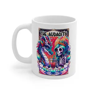 Skeleton Tarot, Mermaid Skeleton, Dragon Graphic Ceramic Mug 11oz Perfect For Coffee, Tea and Hot Chocolate 97605989