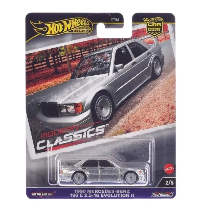 Hot Wheels 1990 Mercedes-Benz 190 E Silver 2.75"