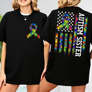 Autism T-shirt for Family, Autism Mom Dad Sister Brother Grandma Grandpa, I wear Blue T-shirt