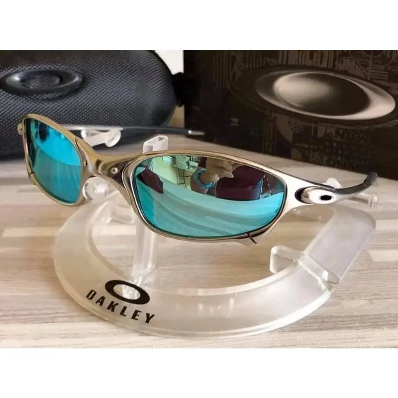 Oakley Blue Black Performance Sports Sunglasses UV400 Wraparound Glasses for Cycling Running Driving Travel, , Lightweight Wraparound Glasses for Running & Driving, y2k vintage, trending tiktok, gift for friends