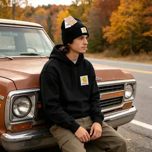 Black Beanie – Warm Ribbed Knit Winter Hat