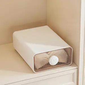 Underwear Storage Box Set, Transparent Visible Stackable Organizer, Designed for Underwear/socks, Home Closet Drawer Organization