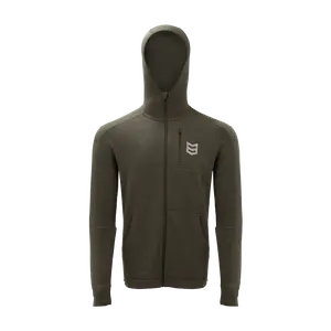 BATTLEGROUND MERINO FULL ZIP HOODIE 350G