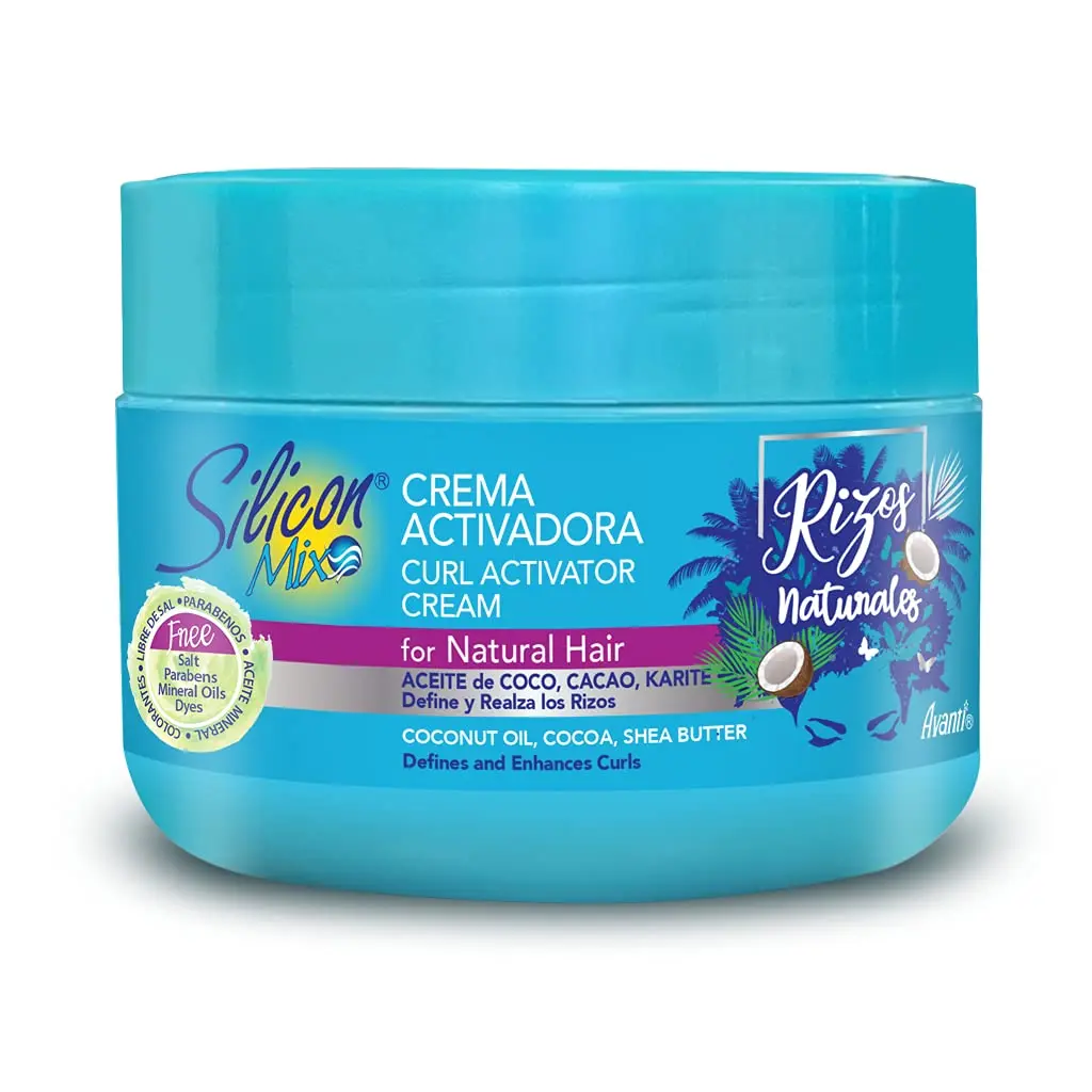 Silicon Mix Curl Activator Cream - 8 Oz Coconut-Infused Moisturizer Tube, Hydrating Haircare for Adult African Curls, Natural Wavy Bouncy Hair, Curly Locks, Natural Curls
