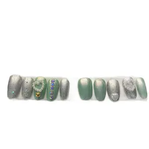 Moonlit Mint Press On Nails