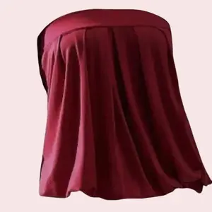 Women's Sleeveless Pleated Tube Top with a Band Around the Waist