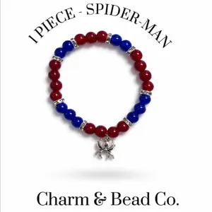 Charm & Bead Co. Spider-Man Bracelet Unisex Handmade Beaded Charm Bracelet for Men & Women Iconic Superhero Accessory