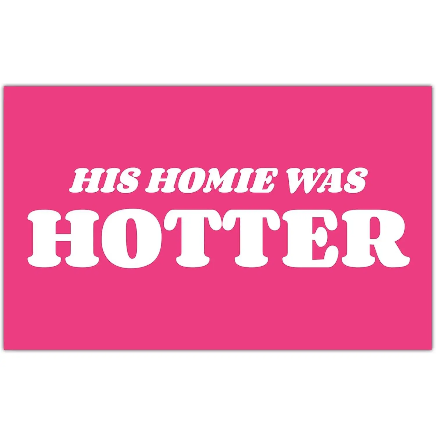 His Homie Was Hotter Flag Pink Tapestry Funny Flags for Room Teen Girls Bedroom College Dorm Meme Flags Man Cave Wall Art Decorations Banner Gifts Solid Color Decorative