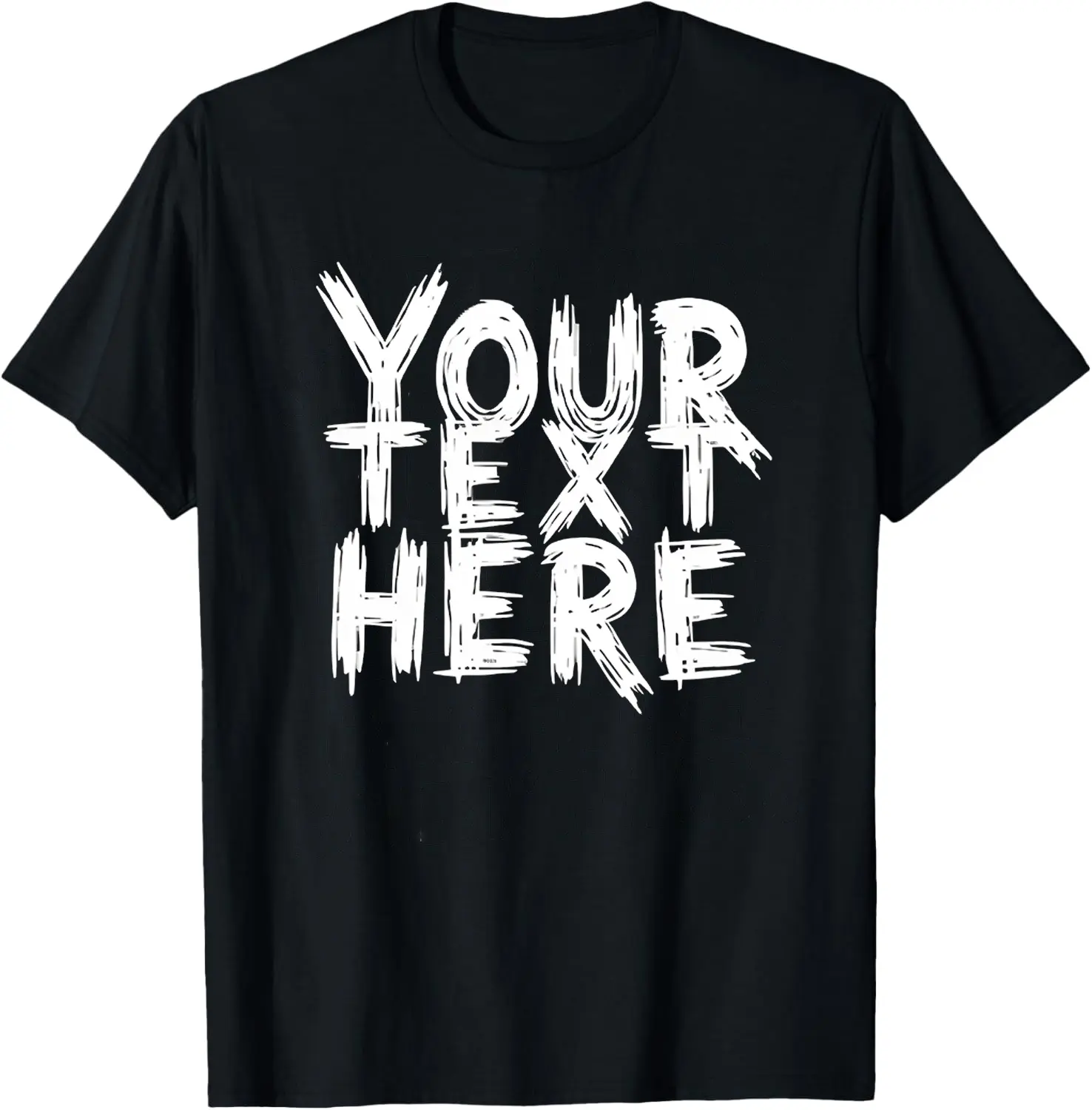 Women's Personalized Graphic Print T-shirt with Custom Text, Casual Round Neck Shortsleeve Top in 100% Cotton Fabric, Stretch, Casual Tee, Knit