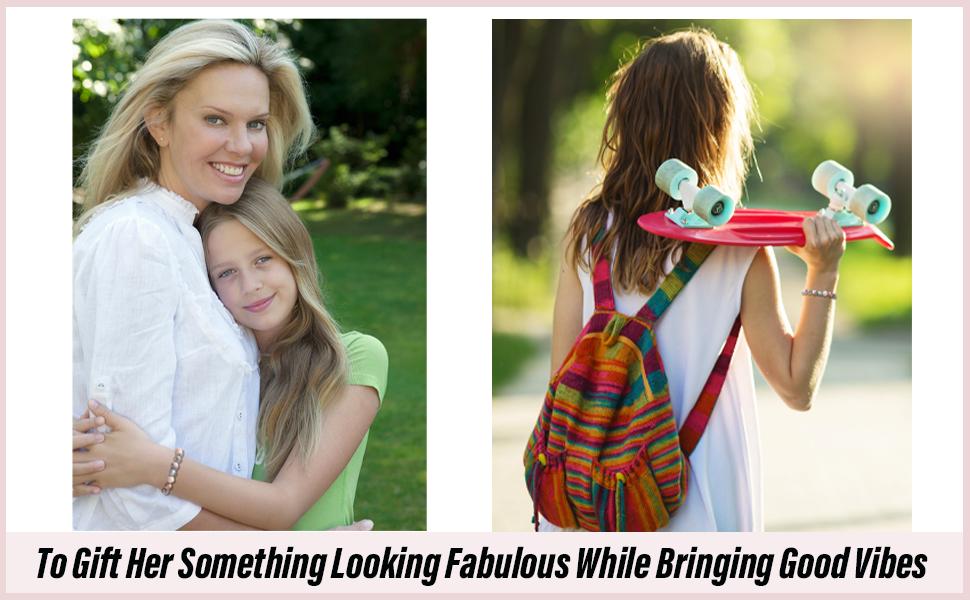 Inspirational Gifts for Kids/Girls/Teens/Women-Love/Encouragement-Natural Crystal Bracelets-Handmade Cute Gifts