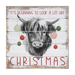 Sincere Surroundings 8" Christmas Yak Pallet Pe tite