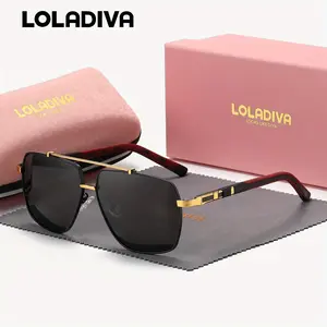 LolaDiva Unisex Fashion Casual Full Frame Outdoor Polarized Sunglasses Suitable for fashionable dressing and driving UV400