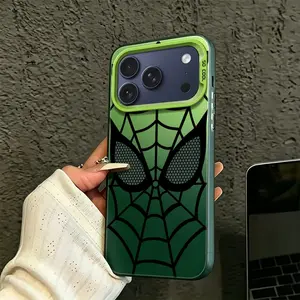 Color Laser Grid Pattern Phone Case for iPhone 17 Air 16 15 14 13 12 11 XR XS Series, Shockproof IMD TPU Cover with Contrast Camera Frame