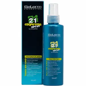 Salerm Cosmetics 21 Express Spray - All-in-one Silk Protein Treatment for Damaged Hair - 150ml/5.04oz Haircare Repair Comfort Moisture Moisturize