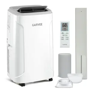 Portable Air Conditioner 12,000 BTU, Dehumidifier, Fan with Remote Control, Quiet Floor AC Unit Cools Up to 550 Sq Ft, LED Touch Panel/Installation Kits for Bedroom Home Office