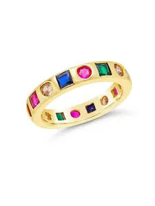 Courtney CZ Rainbow Band Ring