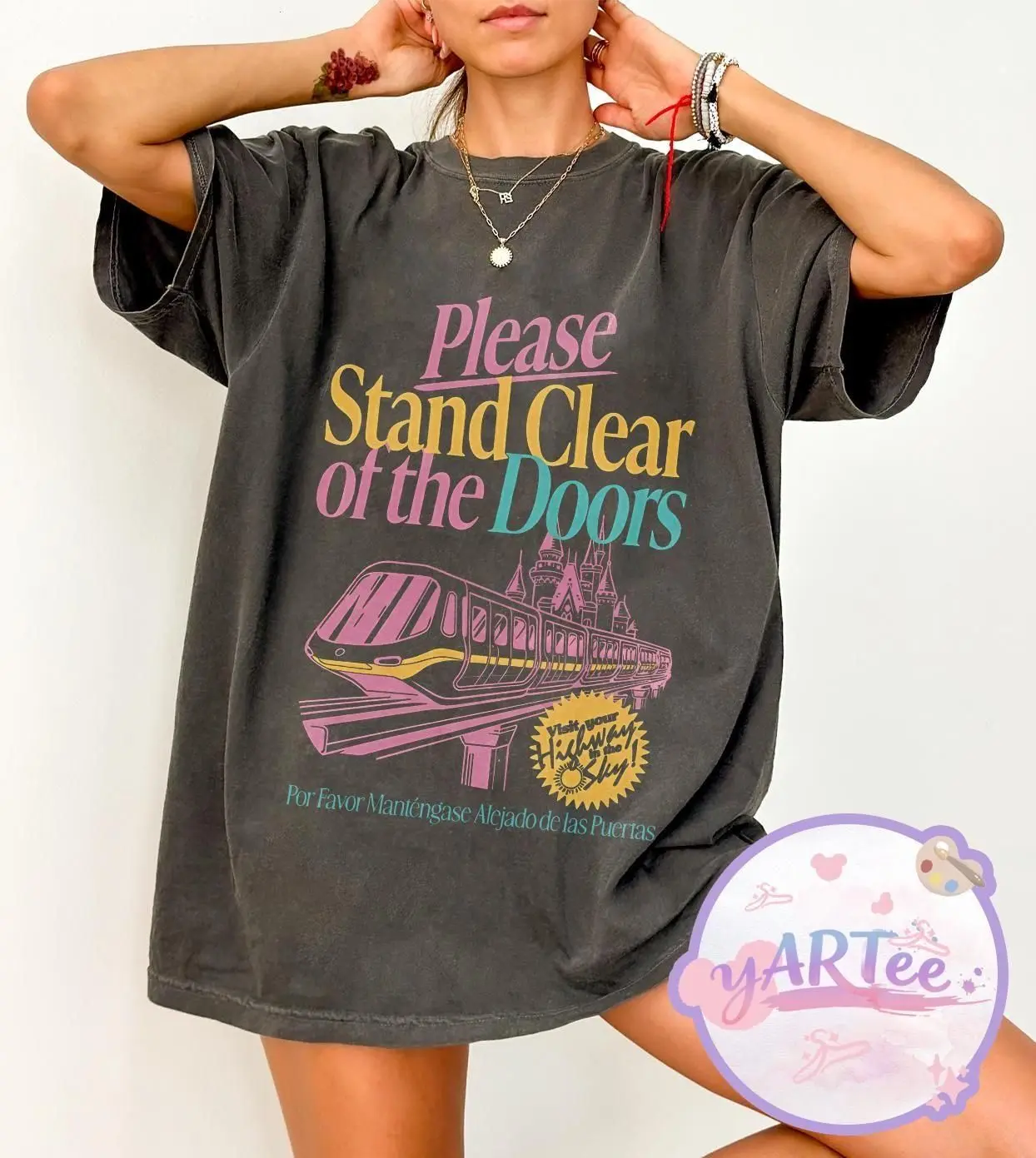 Retro Monorail Shirt, Please Stand Clear of the Doors Tee, World Trip Matching Shirt, Magic Kingdom Transportation