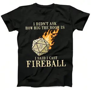 I Cast Fireball T-Shirt – Gamer Unisex Graphic Tee