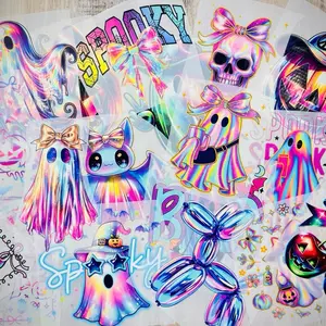 15-Piece Iridescent Halloween DTF Mystery Bundle – A Surprise Mix of Spooky, Whimsical & Fun Transfers | Adult & Youth Sizes | Great for Shirts, Totes & Seasonal Projects