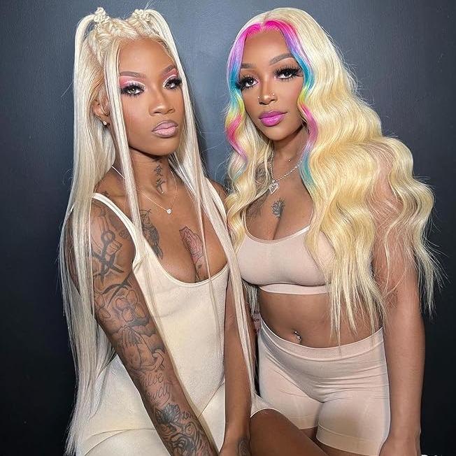 [Super Deal] Hot Star 613 Blonde Body Wave 13x6 HD Transparent Lace Frontal Human Hair Wigs 180% Density Brazilian Hiar Straight 13x4 Lace Front Human Hair Wigs